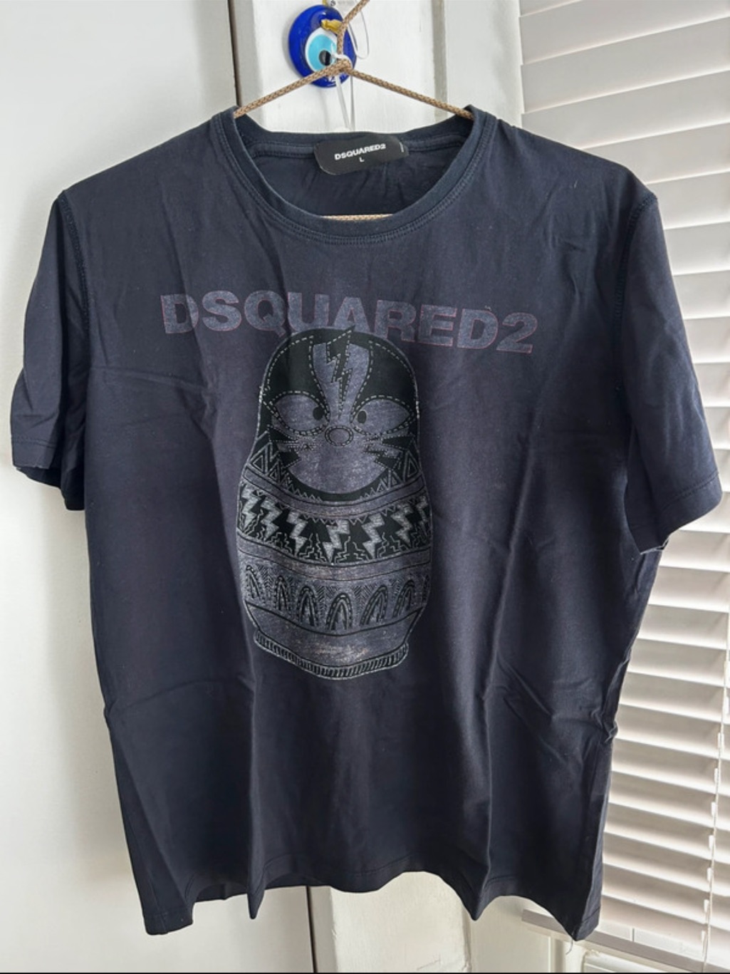 Dsquared2 Black Short-Sleeve Graphic Logo Tee
